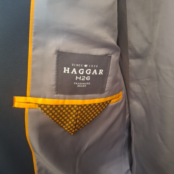 Haggar Men's Navy Single-Breasted Blazer - Picture 3 of 4
